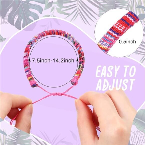 18 Pcs Boho Surfer Ankle Bracelet for Women Men Adjustable Beaded Anklets - Picture 2 of 6